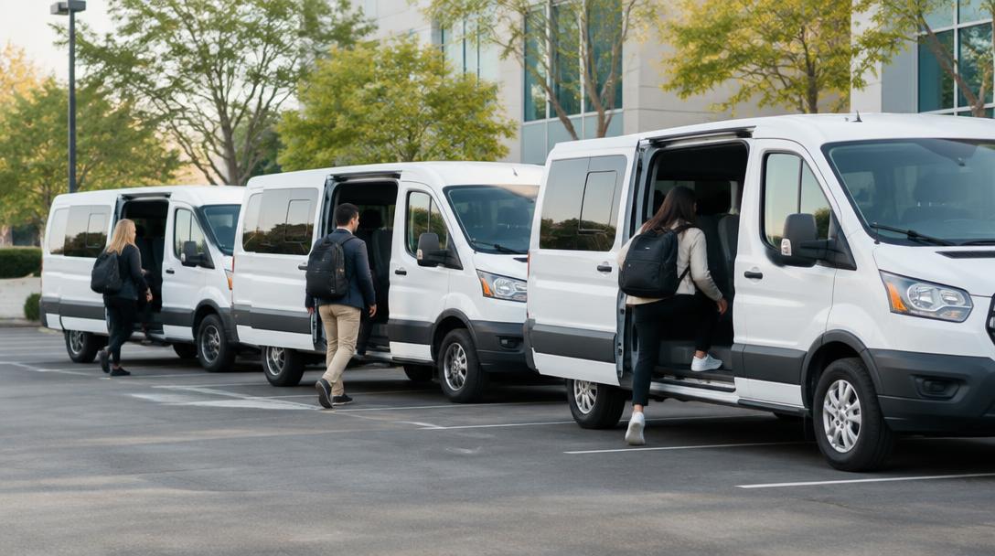 Como distribuir passageiros entre vans